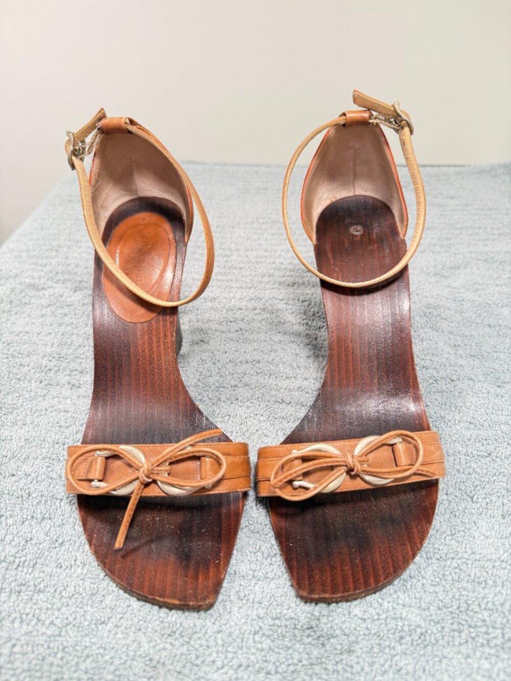 Kate Spade Vintage Wood Healed Sandals - Picture 2 of 9